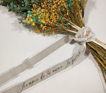 Cargar imagen en el visor de la galería, Cinta Terciopelo Borde Satinado Ramo Novia. Personalizable. Disponible en 4 colores