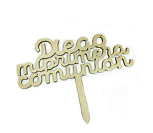 Cargar imagen en el visor de la galería, Cake Topper Madera Comunión Personalizable