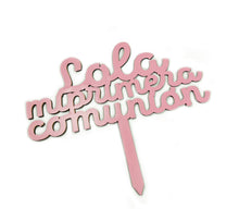 Cargar imagen en el visor de la galería, Cake Topper Madera Comunión Personalizable