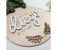 Cargar imagen en el visor de la galería, Placa Madera Silla Comunión