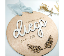 Cargar imagen en el visor de la galería, Placa Madera Silla Comunión