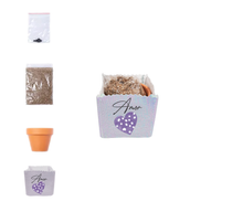 Cargar imagen en el visor de la galería, Maceta Lino Personalizable + Kit Semillas Petunia (disponible en 3 colores)