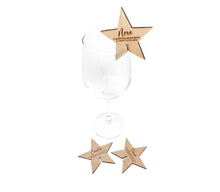 Load image into Gallery viewer, Marcasitios Estrella Madera Personalizados