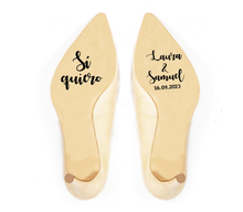 Cargar imagen en el visor de la galería, Vinilo "Sí Quiero" para Zapatos Novia/o. Disponible en 3 colores
