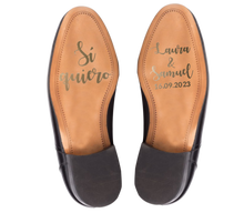 Cargar imagen en el visor de la galería, Vinilo "Sí Quiero" para Zapatos Novia/o. Disponible en 3 colores