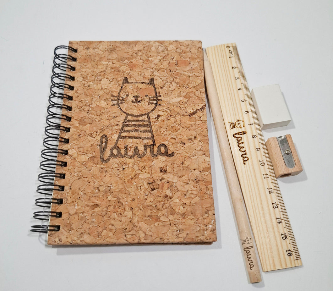 Libreta Corcho + Kit de Escritura Cute Animal