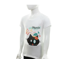Cargar imagen en el visor de la galería, Camiseta Manga Corta - Niña - Rose Calavera Personalizable
