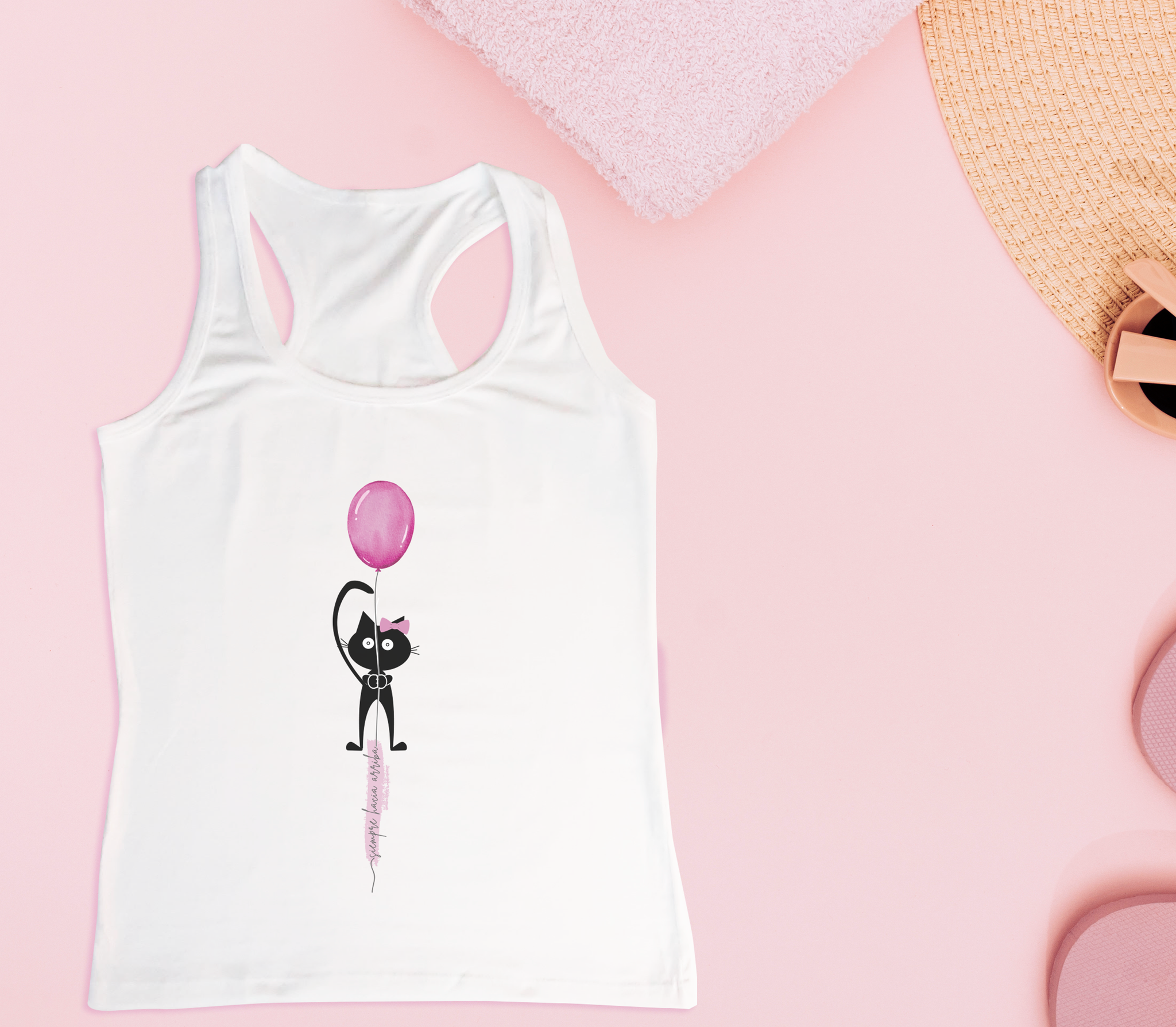 Camiseta Tirantes - Mujer - Rose Siempre hacia arriba – amandayrose